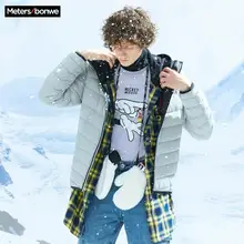 Metersbonwe пуховик Для мужчин светильник зимние теплые 90% Белое