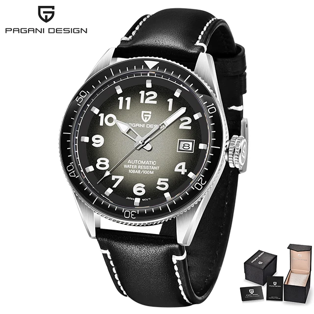 PAGANI DESIGN Luxury Men's Mechanical Wristwatch Top Brand NH35A Movement Blue Automatic 100M Waterproof Watch Relogio Masculino 