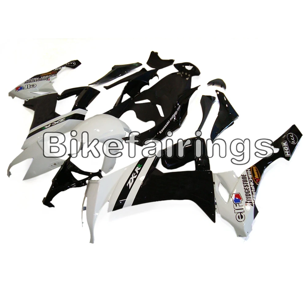 Подходит для Kawasaki ZX10R 2008 2009 2010 ZX-10R 08 09 10 мотоциклов рамы кузова белый и черный обтекатель комплект Sportbike Colwings