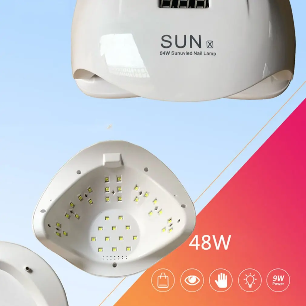 Лампа для ногтей Led54w фототерапия лампа высокой мощности умная лампа для ногтей