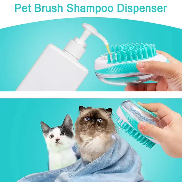 Pet bath brush Multifunction Cat Dog brush Shampoo Massage Brush  2