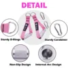 Heavy Duty Metal Gym Handles Pink for Cable Machine Attachment with Hook Women Resistance Band Workout Grips Fitness Equipment 2