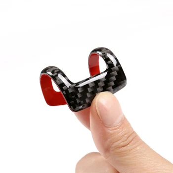 

Carbon Fiber Window panel trim Black Interior Switch Button Cover 4pcs