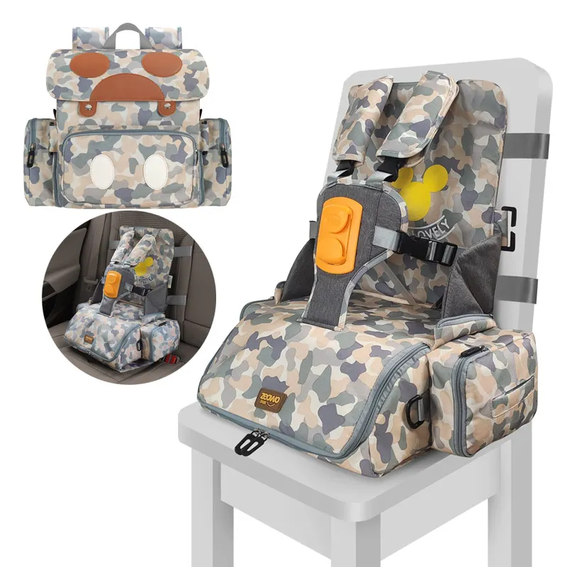 3 in 1 portable seat baby Feeding Booster Seat Mommy backpack large capacity bag Portable Baby Hight Chair Child kids