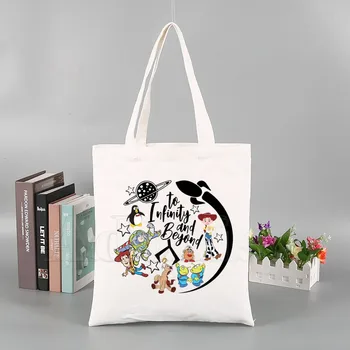 

Toy Story Women Foldable Canvas Shoulder Bag Canvas Tote Eco Shopping Bag Canvas Tote Bag Casual HandBag Daily Use Bags