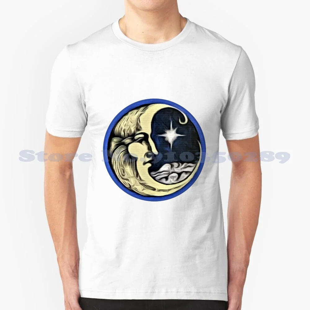 Uomo Sulla Luna-Maglietta Divertente Estiva Con Faccia Di Luna Coperta Per Uomo Donna Luna Luna Faccia Uomo Sulla Luna Stella Del Nord Celeste Nuovo