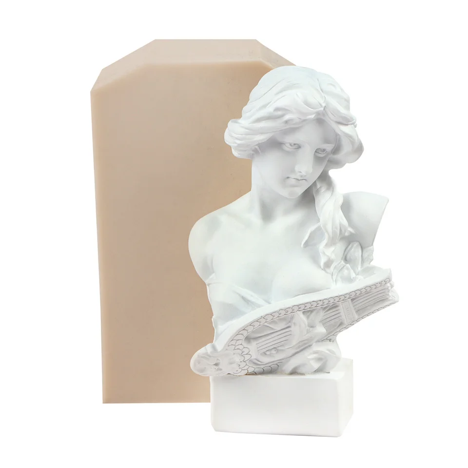 pensando deusa, cintura 3D estéreo, escultura grega