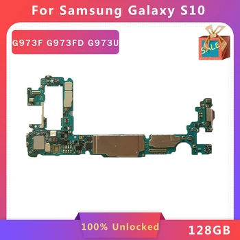 

Original Unlocked Mainboard Logic Board 128GB For Samsung Galaxy S10 Plus G975F G975FD G975U Motherboard With Android System
