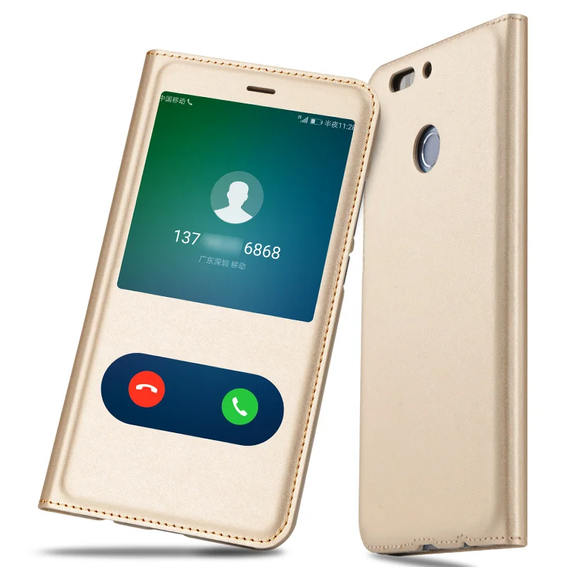Чехол для Huawei Nova 2 plus высококачественный чехол из искусственной кожи с окошком Nova2