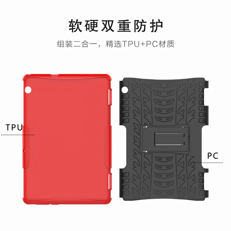 para Huawei Mediapad Case para Ags2-w09 Tpu + pc à Prova de Choque Tablet 10.1 Armadura Suporte Capa Caneta Filme t5 10 Ags2-w19 Ags2-l09 - Imagem 6