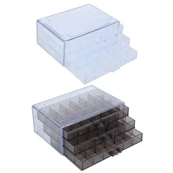 

Manicure Stand 72 Grid Three Layers Nail Art Tools Accessory Storage Box Jewelry Organizer Storage Case Nail Polish Holder