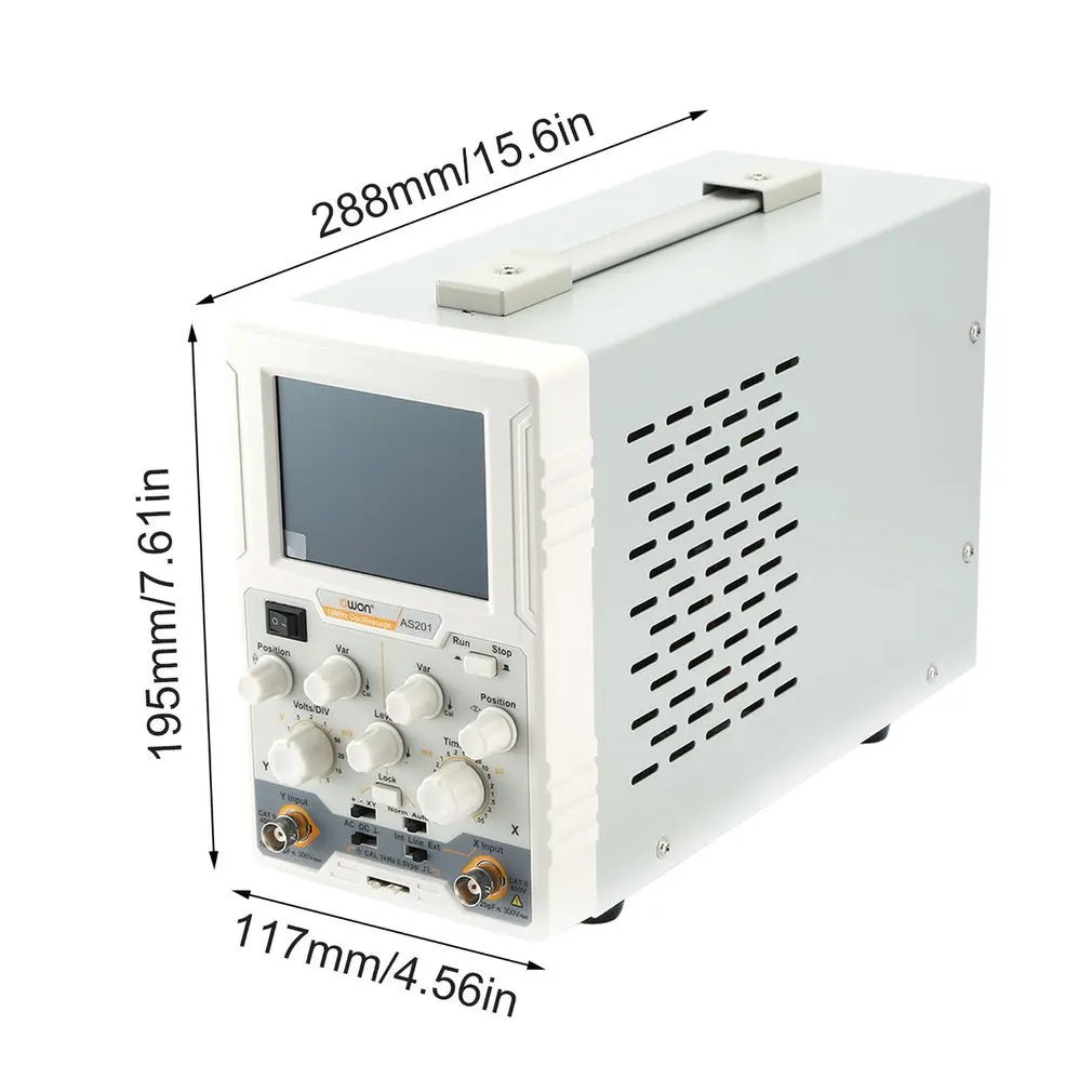 OWON AS201 20 МГц 100 мс/с одноканальный ЖК-цифровой осциллограф Scopemeter Norm/Auto/tv Run/Stop