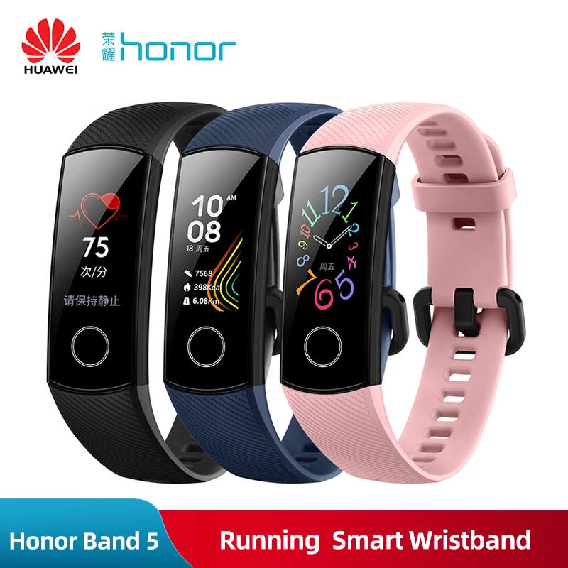 huawei Honor Band 5 стандартная версия для бега смарт-браслет монитор сердечного ритма спортивный фитнес-браслет мужской ремешок для часов