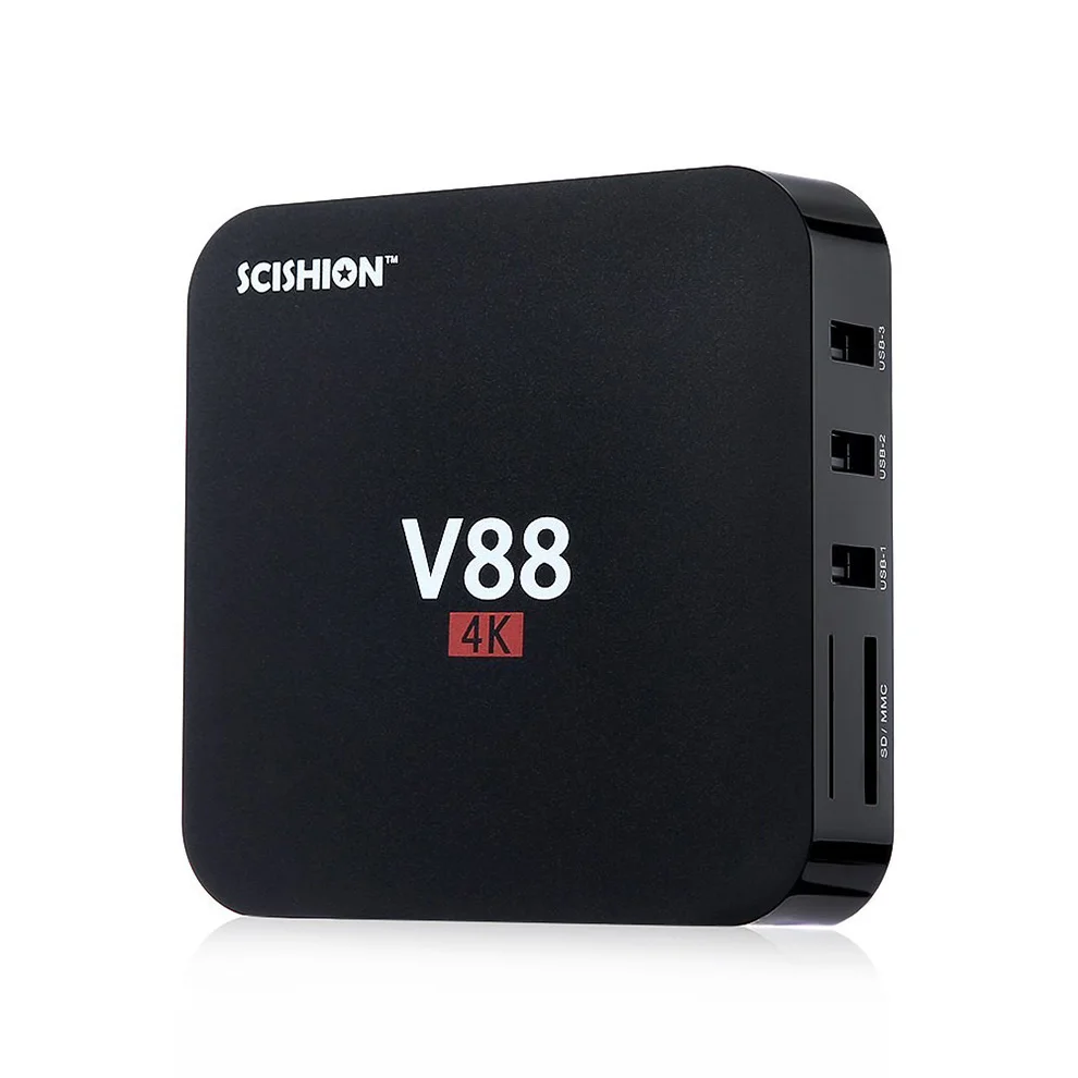 V88 Android iptv-приставка Android 7,1 OS 1 Гб ram 8 Гб RK3229 четырехъядерный 1080P WiFi HDMI Smart TV BOX медиаплеер телеприставка