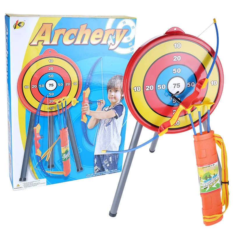 

Children Model Bow And Arrow Toy Military Model Outdoor Sports Athletic Shooting Soft Bullet Large Target Sucker Arrow