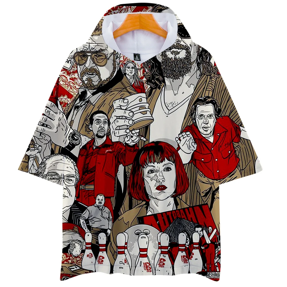 

The Big Lebowski Men 3d Hoodie T Shirt Harajuku Summer Movie Short Sleeve Casual Funny T Shirts Hip Hop Tops Tee Wholesale