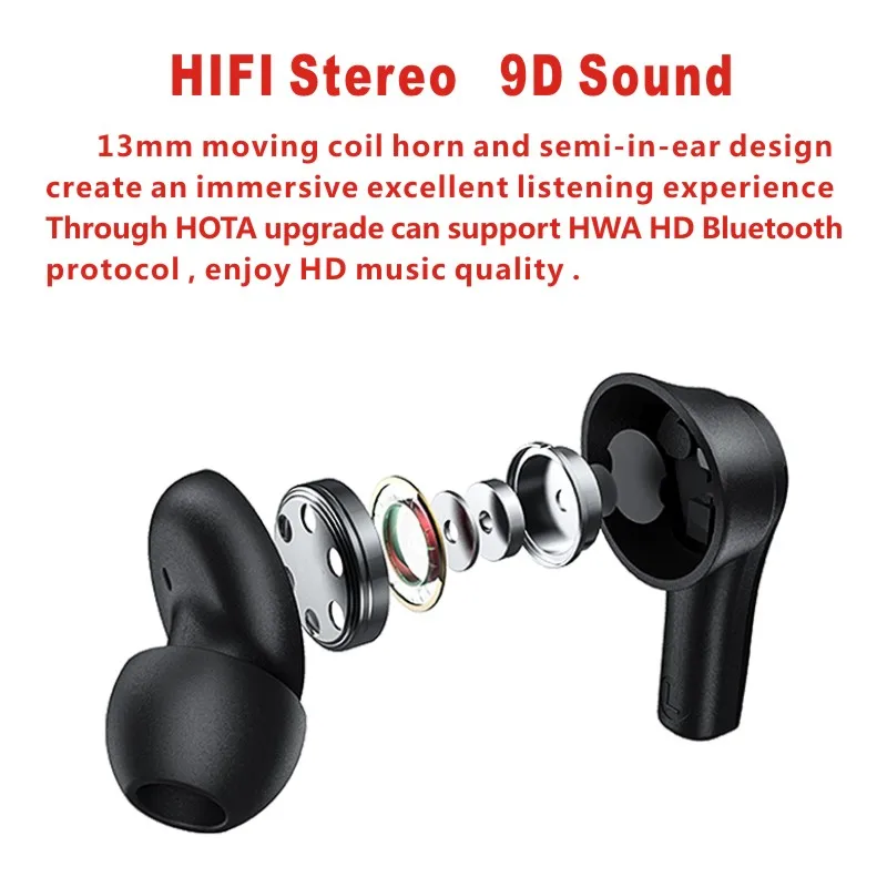 Lenovo QT82 TWS Wireless Bluetooth Earphone V5.0 Touch Control EarBuds Stereo HD Talking IPX5 Waterproof for Sport