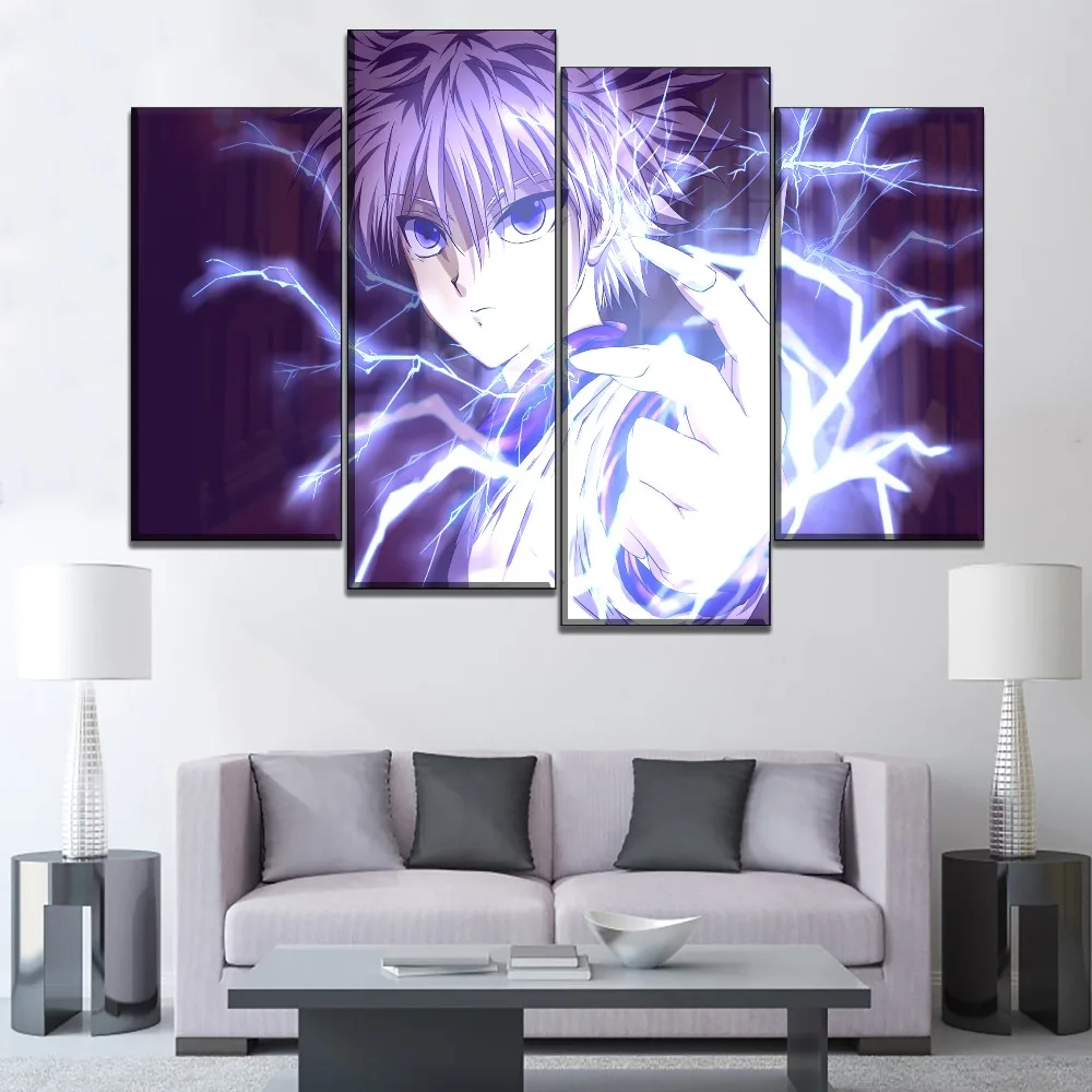 5pcs Posters Anime Hunter x Hunter Killua Zoldyck Poster Wall Art Decor Canvas HD Printed Paintings For Living Home Decoration (3)