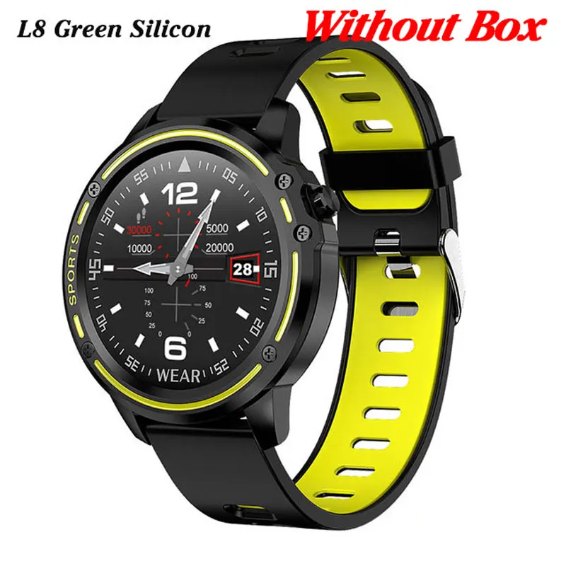 L8 Green without box L8 Смарт часы мужские часы IP68 Водонепроницаемые Смарт часы ЭКГ кровяное давление пульсометр спортивные фитнес pk L5 L9 Смарт часы - Цвет: L8 Green without box