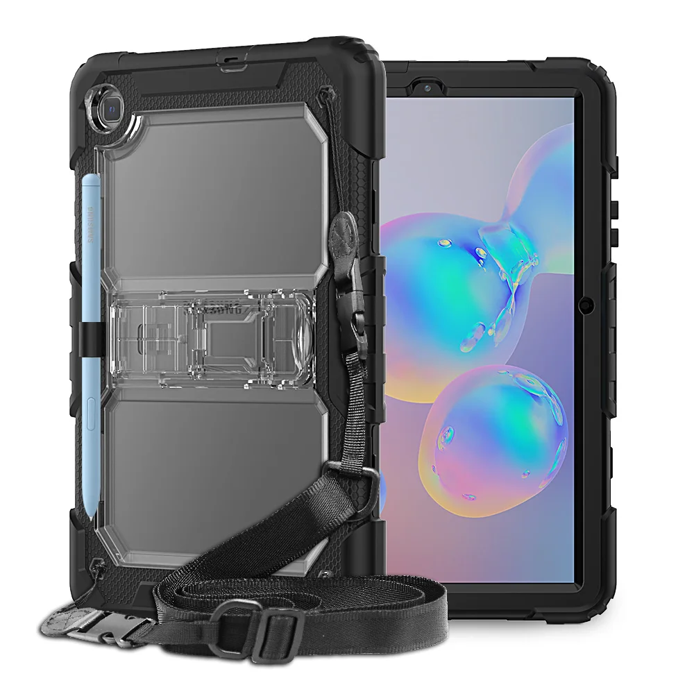 Case for Samsung Galaxy Tab S6 Lite 10.4 SM-P610 P615 inch Shockproof Heavy Duty Silicone Hard Stand with Shoulder strap | Компьютеры и
