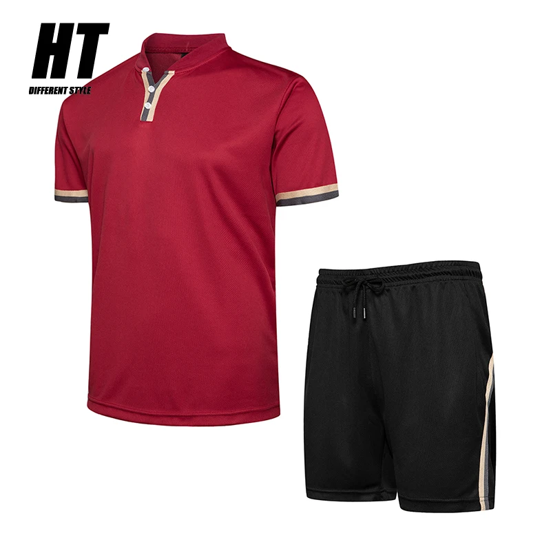 Los hombres de la marca de ropa deportiva chándal de los hombres de verano de moda Casual Set 2 PC pantalones cortos de manga corta Camiseta conjuntos Joggers corriendo Hombre Ropa