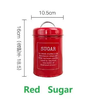 Крышка бака сталь кухонная утварь многофункциональный чай кофе сахар Квадратная Коробка Чехол бытовой - Цвет: Red Sugar