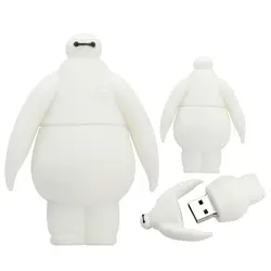 USB флеш-накопитель, флеш-накопитель 4G 8 GB 16 GB 32 GB 64 GB 128 GB, флеш-память, флешка-ручка, флешка, милый большой герой, большая белая USB вспышка