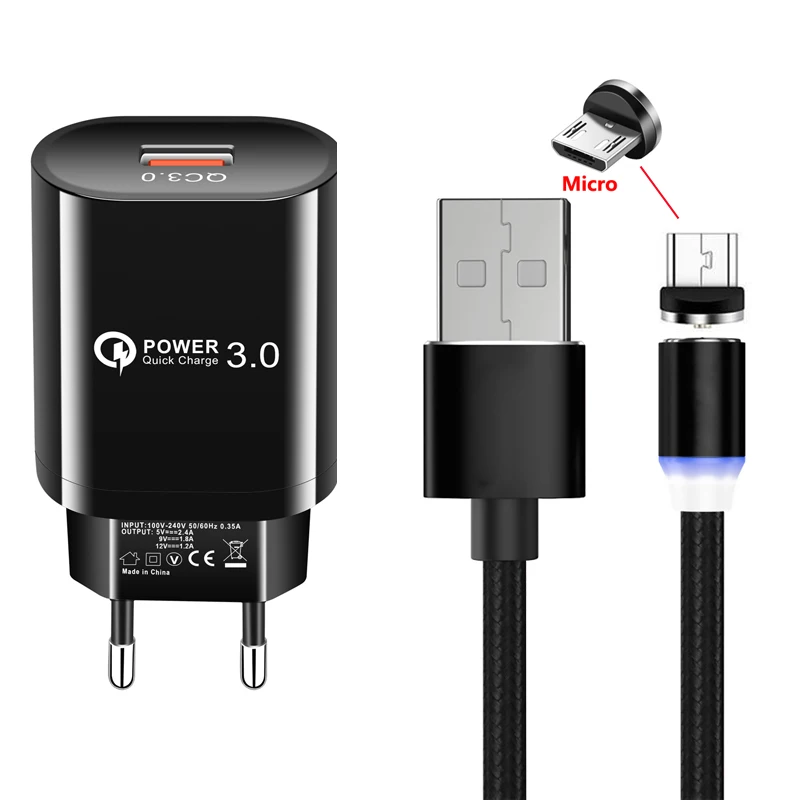 Магнитный Micro USB кабель для быстрой зарядки Xiaomi 4 5X 4S Redmi 7 7A 6A 3 3S S2 4A Note 4X 5A 5 Pro Plus
