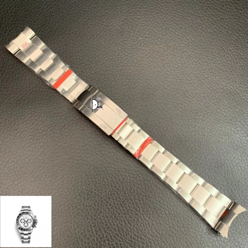 

904 сталь Подходит для часов Rolex ditona, стальной ремень, Мужская цепь для часов 20 мм