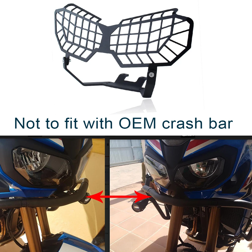 CRF 1000L Передняя сетка из нержавеющей стали для фар Защитная крышка для гриля линзы для- Honda CRF1000L Африка Твин 17 18