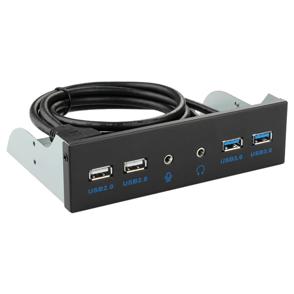 5.25 Inch USB Hub HD Audio Port Durable Connector Front Panel Accessories Parts Replacement PC Case 20 Pin Internal Easy Use | Компьютеры