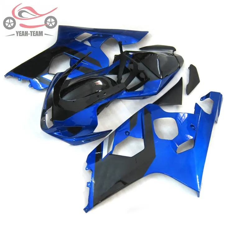 Бесплатный пользовательский комплект обтекателей для Suzuki K4 GSXR600 750 04 05 GSXR 600 750 2004 2005 Синий Черный ABS пластик китайские Обтекатели для кузова набор