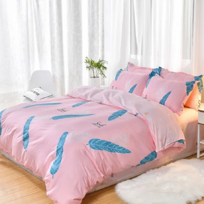 

NTLN 03 Ultratex Home Textile Printed Multi Color Multi Sizes Comfortable Brushed Suede Bedding Sets Duvet Cover Bed Sheet
