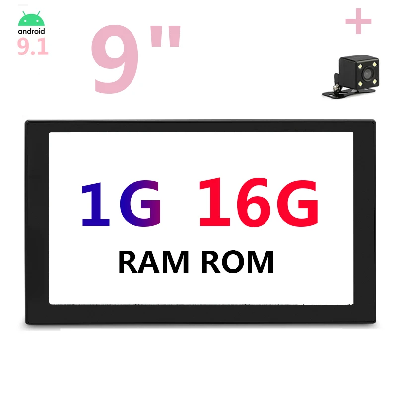 1G/2G ram 16G/32G rom 2 Din Android 9,1 Автомобильный мультимедийный 9/10 дюймовый Автомагнитола 2Din Авторадио Gps центральный Fm USB Doble автомобильный стерео - Цвет: 9in 116 Cam