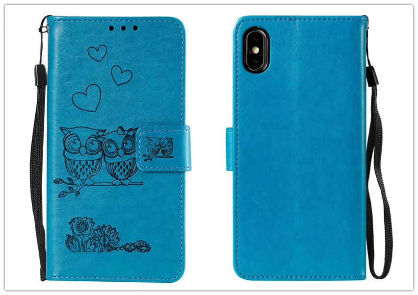Owl Love Couple Leather Book Case For iPhone 12 11 Pro X XS XR Max 8 7 6 6S Plus SE 2020 mini Phone Flip Wallet Soft Cover Coque iphone 7 cover