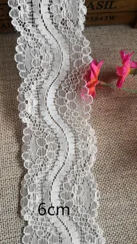 

wholesale lot Ivory Elastic Stretch lace trim diy sewing wedding doll dress 6cm