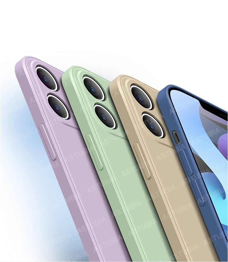 iphone 13 mini slim case UTOPER Square Liquid Silicone Case For iPhone 11 13 12 Pro Max Mini Full Protector Case For iPhone XS MAX XR X 7 8 PLUS SE Cover case for iphone 13 mini