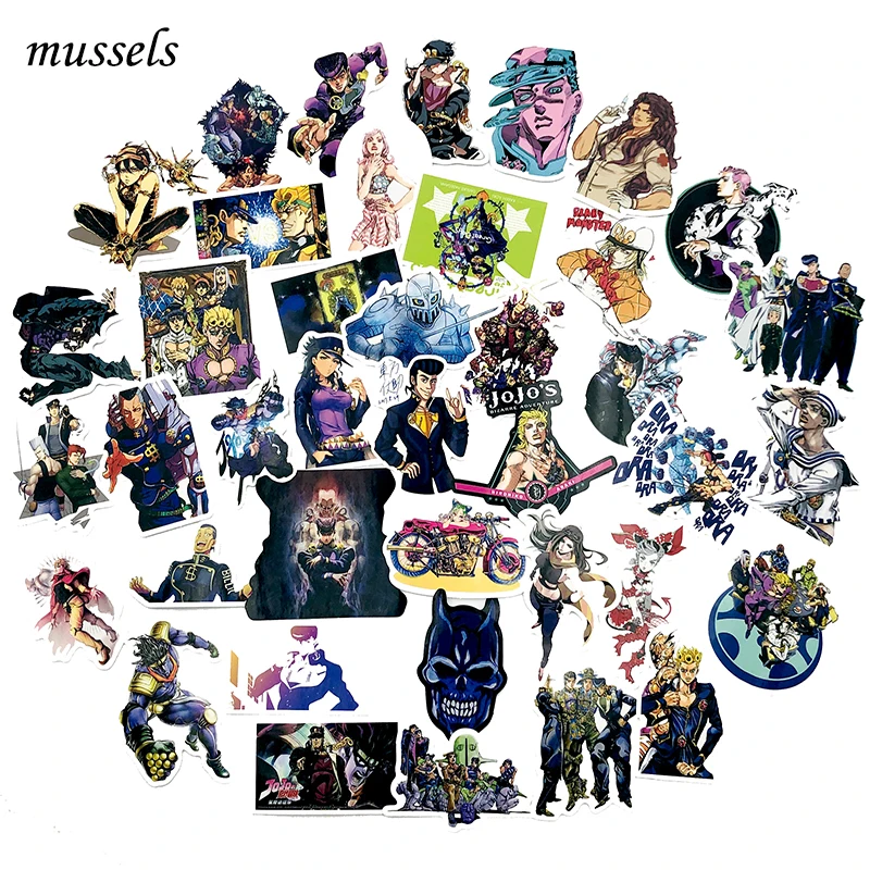 

50Pcs Japanese Classic Animation JoJos Bizarre Adventure Forskateboard Guitar Motorcycle Computer Luggage