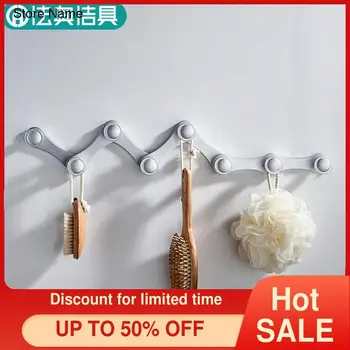 

Alumimum Hole-Free Retractable Hook Creative Fashion Any Shape Wall Hanging Chain Style Hardware Decorative Clothes Hook
