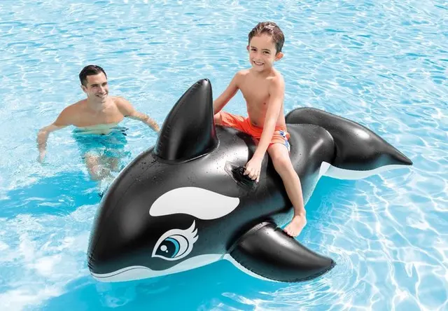Intex Whale Ride-On Summer Toys for Children and gift inflatable theme party fun swimming gear toys water splash 1