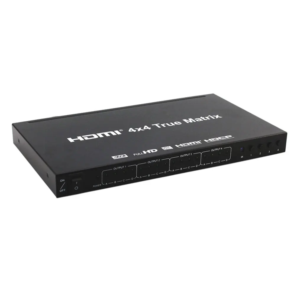 HDMI матричный коммутатор 4X4 4 в 4 высокой четкости матричный HDMI 1,4 поддержка 4K 2K 3D ТВ сплиттер пульт дистанционного управления 4K 1080P коммутатор