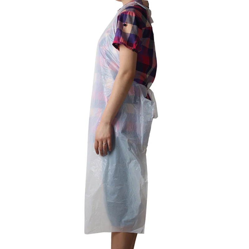 10Pcs/set Disposable Plastic Aprons Cleaning Apron Transparent Aprons Women Cooking Use Men Kitchen Apron Home cleaning Apron