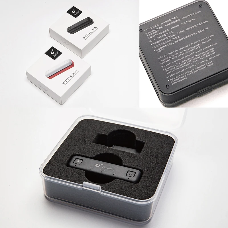 Черный GuliKit type C NS07 Route Air беспроводной аудио адаптер Bluetooth передатчик для nintendo Switch Lite PS4 PC - Цвет: Черный