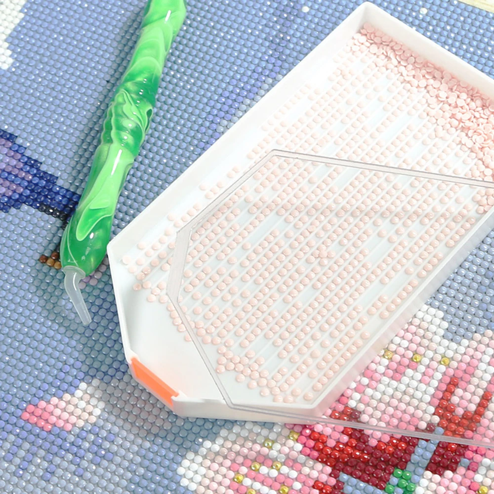  2 Pcs Diamond Painting Trays, White Plastic Bead Sorting Trays,  Big Diamond Art Trays Kit Tools, Storage Containers Trays with Baffles. :  Arts, Crafts & Sewing