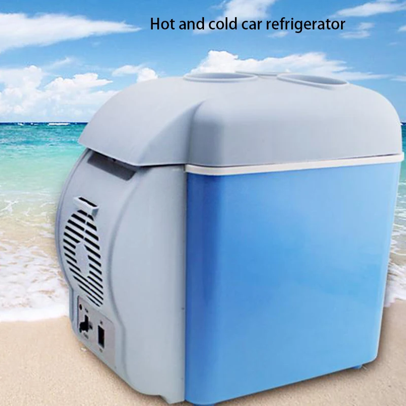 12 V 7.5L автомобильный мини портативный холодильник Многофункциональный двойного назначения холодильник горячей и холодной двойного назначения автомобильный холодильник