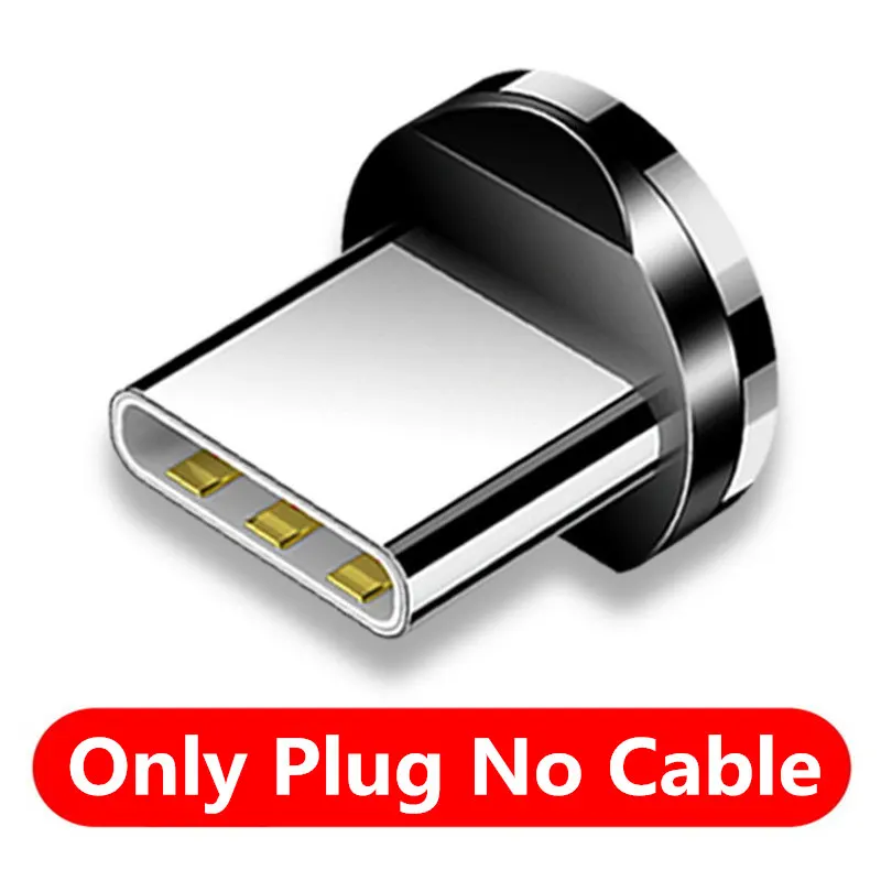 Магнитный светодиодный кабель usb type C Micro USB Магнитный зарядный кабель для samsung Xiaomi huawei Android Магнитный провод для передачи данных Шнур зарядное устройство - Цвет: only Plug