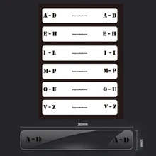 6 шт. проигрыватель cd делитель A-Z Сортировка индекс классификация карты музыка винил акрил алфавит Tab прозрачный ярлык этикетка