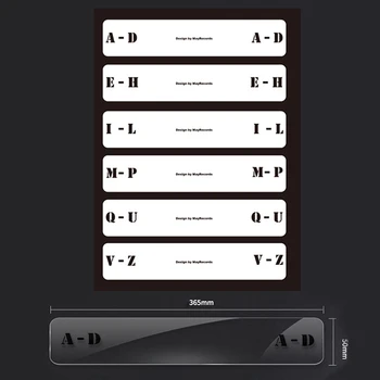 

6pcs CD Turntable Record Divider A-Z Sorting Index Classification Card Music Vinyl Acrylic Alphabet Tab Transparent Tag Label