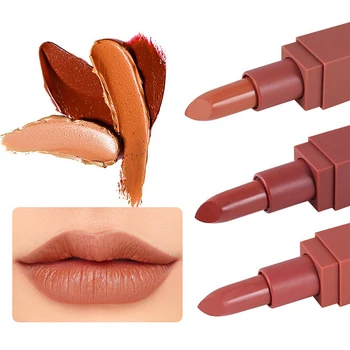 

1PC Brand Lips Matte Moisturizing Lipstick Makeup Lipsticks Waterproof Lipstick Matte Cosmetics Lip Nude Beauty