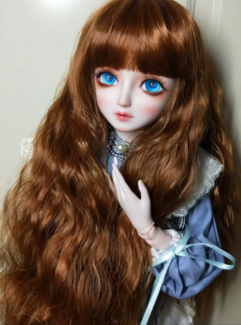 

New Style 1/3 1/4 1/6 1/8 Bjd SD Wig Wavy Long Wig High Temperature Wire Hair